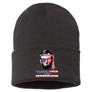 Abe Lincoln Vaccinated & Intoxicated Sustainable Knit Beanie