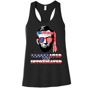 Abe Lincoln Vaccinated & Intoxicated Women's Racerback Tank