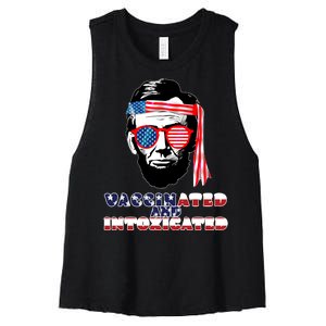 Abe Lincoln Vaccinated & Intoxicated Women's Racerback Cropped Tank