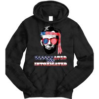 Abe Lincoln Vaccinated & Intoxicated Tie Dye Hoodie