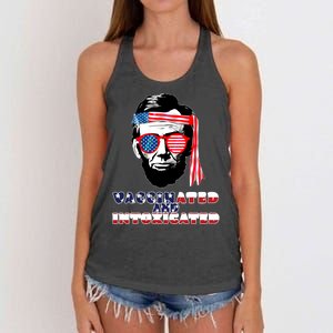 Abe Lincoln Vaccinated & Intoxicated Women's Knotted Racerback Tank