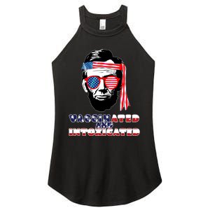 Abe Lincoln Vaccinated & Intoxicated Women's Perfect Tri Rocker Tank