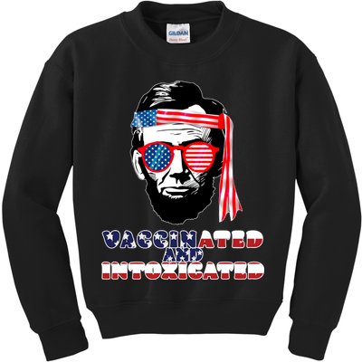 Abe Lincoln Vaccinated & Intoxicated Kids Sweatshirt