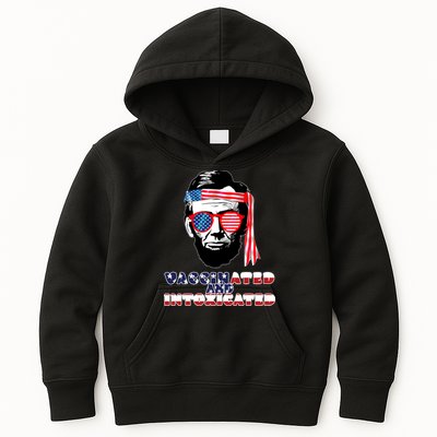 Abe Lincoln Vaccinated & Intoxicated Kids Hoodie