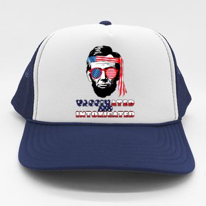 Abe Lincoln Vaccinated & Intoxicated Trucker Hat