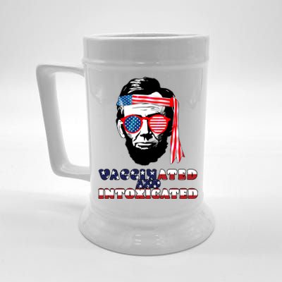 Abe Lincoln Vaccinated & Intoxicated Beer Stein