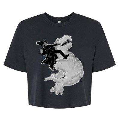 Abe Vs T-Rex Bella+Canvas Jersey Crop Tee