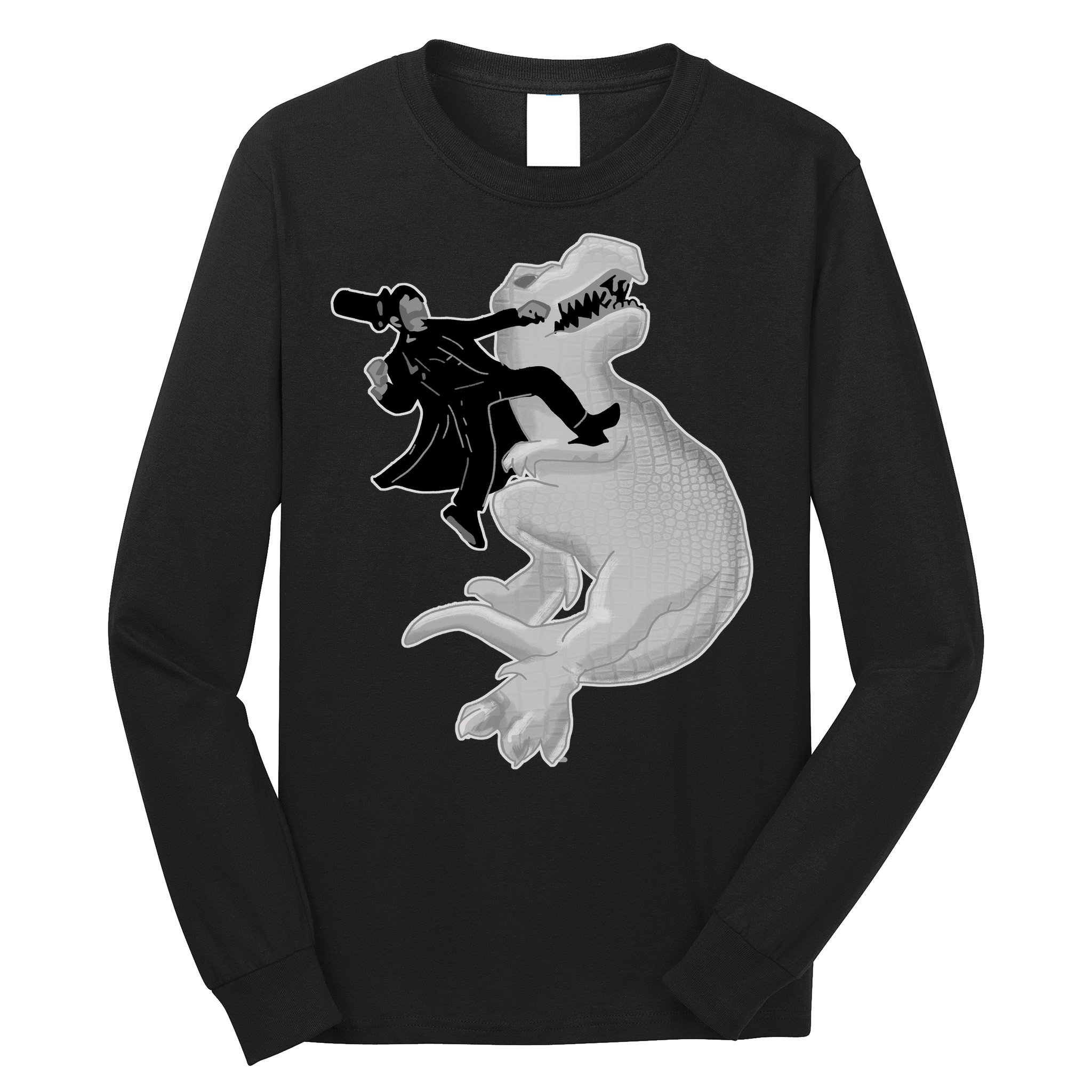 Abe Vs T-Rex Long Sleeve Shirt