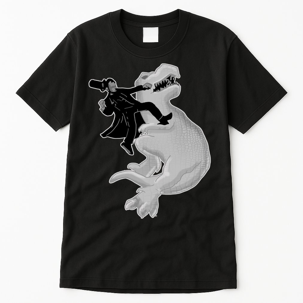 Abe Vs T-Rex Tall T-Shirt