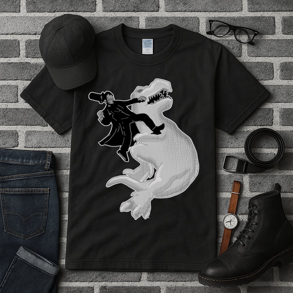 Abe Vs T-Rex Tall T-Shirt