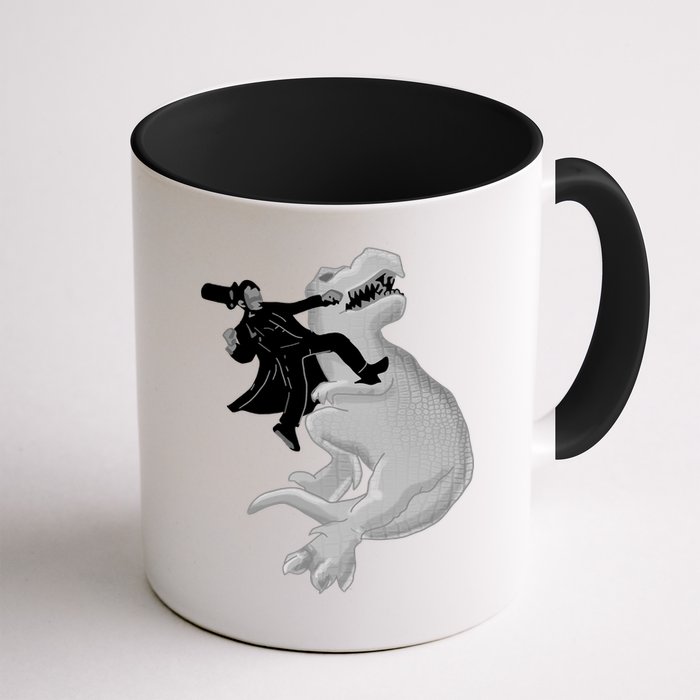 Abe Vs T-Rex Mug