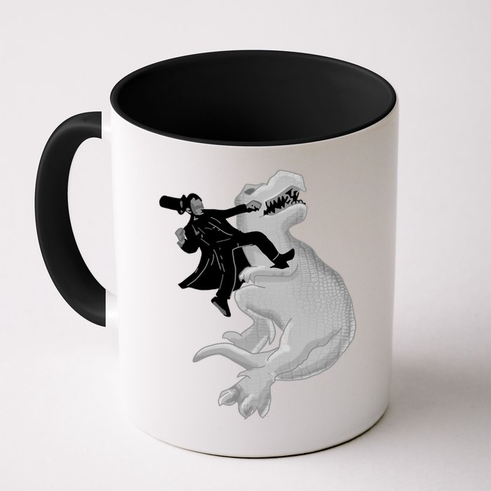 Abe Vs T-Rex Mug
