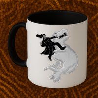 Abe Vs T-Rex Mug