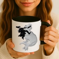 Abe Vs T-Rex Mug