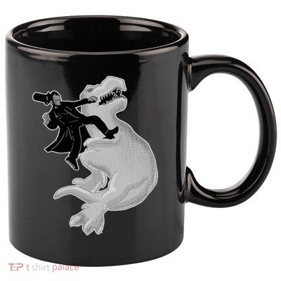 Abe Vs T-Rex 11oz C Handle Ceramic Mug
