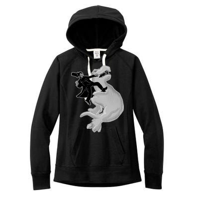 Abe Vs T-Rex Women's Fleece Hoodie