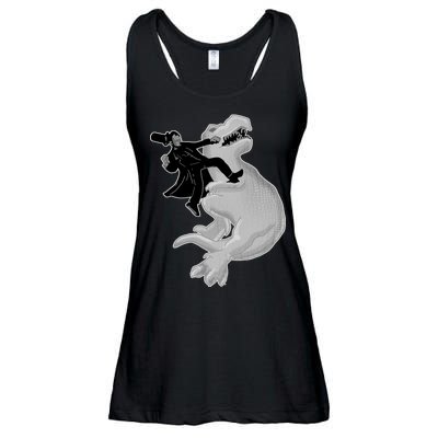 Abe Vs T-Rex Ladies Essential Flowy Tank