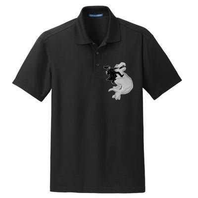 Abe Vs T-Rex Dry Zone Grid Polo