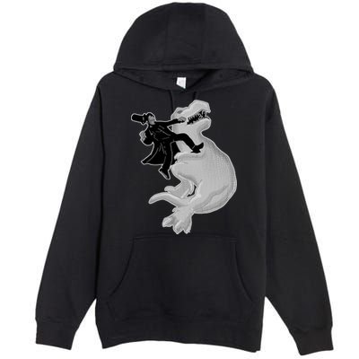 Abe Vs T-Rex Premium Pullover Hoodie