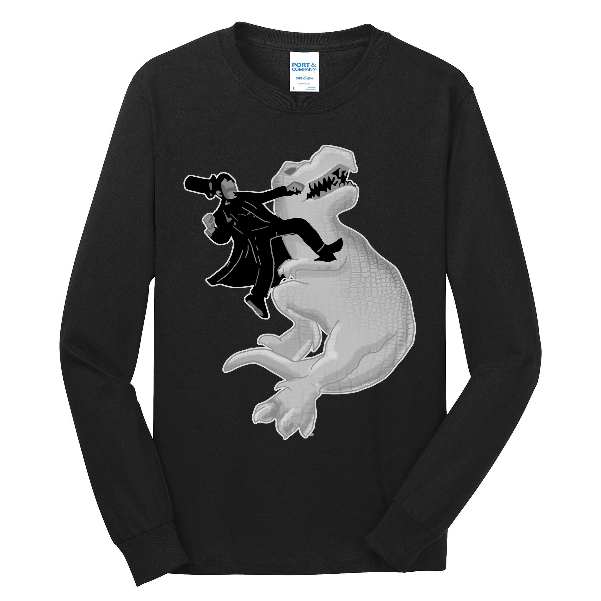 Abe Vs T-Rex Tall Long Sleeve T-Shirt