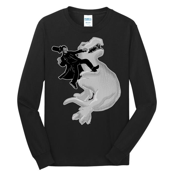 Abe Vs T-Rex Tall Long Sleeve T-Shirt