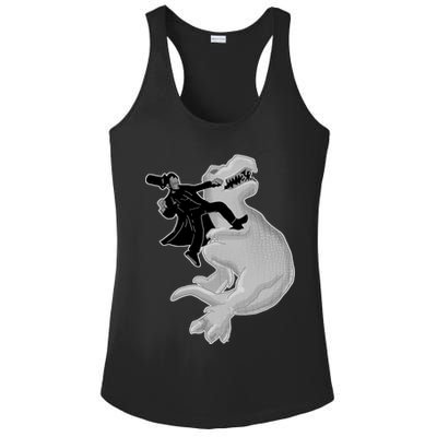 Abe Vs T-Rex Ladies PosiCharge Competitor Racerback Tank