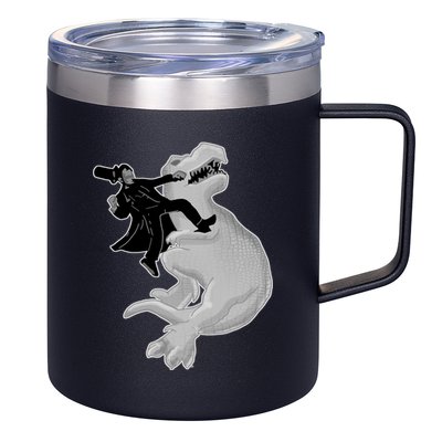 Abe Vs T-Rex 12oz Stainless Steel Coffee Mug