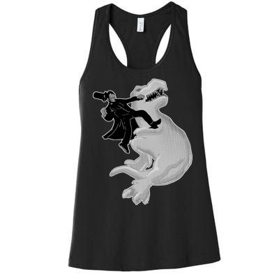 Abe Vs T-Rex Women's Racerback Tank