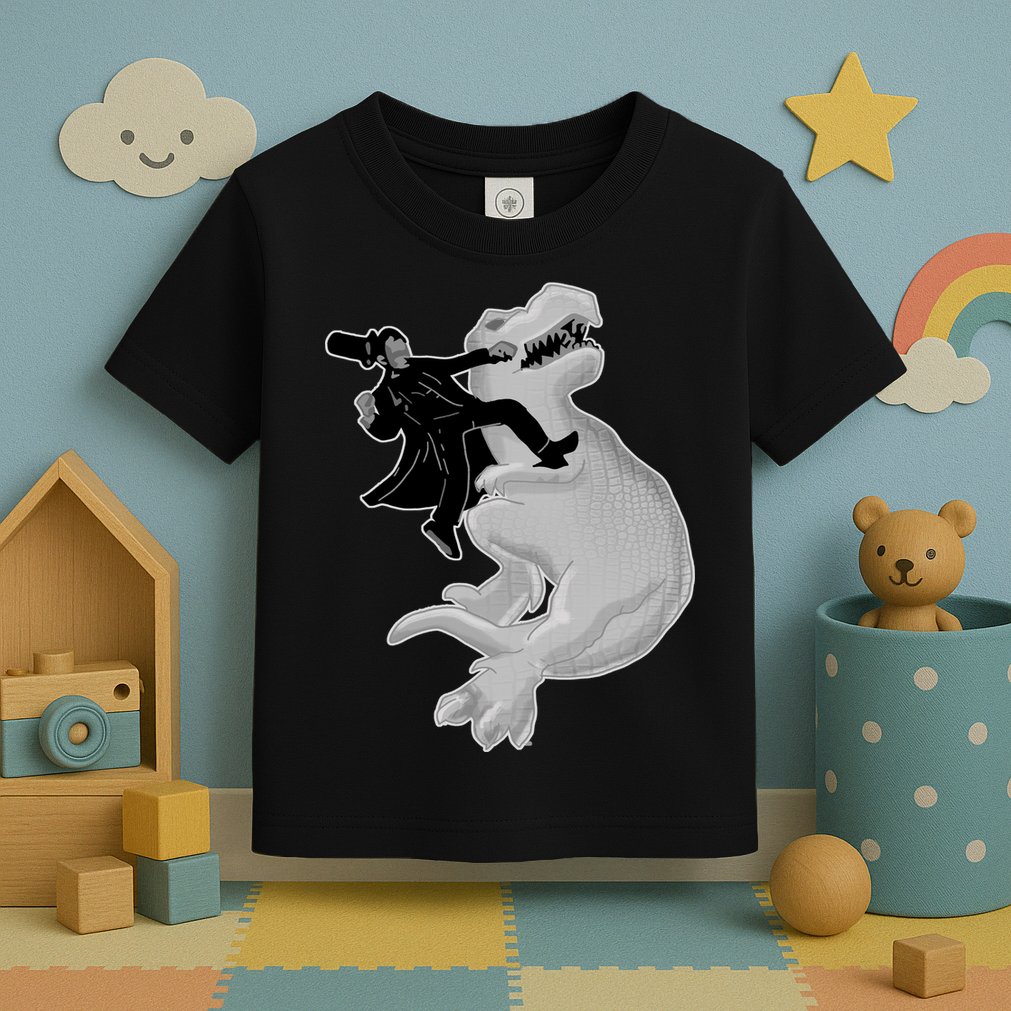 Abe Vs T-Rex Toddler T-Shirt