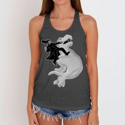 Abe Vs T-Rex Women's Knotted Racerback Tank