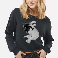 Abe Vs T-Rex Cropped Pullover Crew
