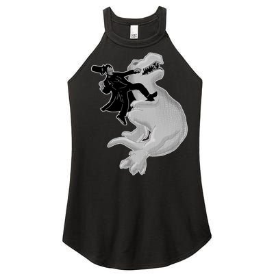 Abe Vs T-Rex Women’s Perfect Tri Rocker Tank