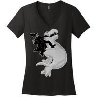 Abe Vs T-Rex Women's V-Neck T-Shirt