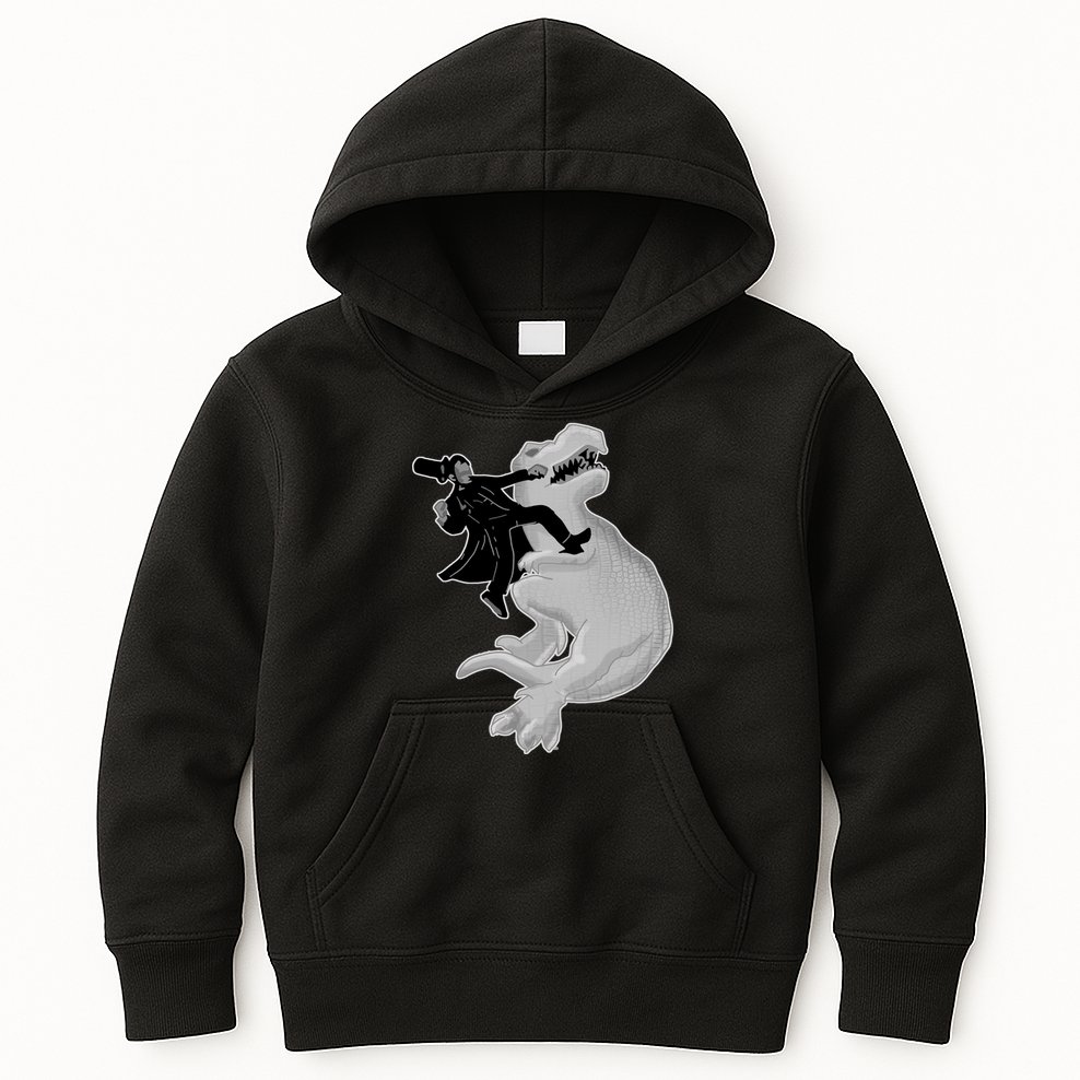 Abe Vs T-Rex Kids Hoodie