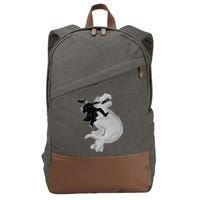Abe Vs T-Rex Cotton Canvas Backpack