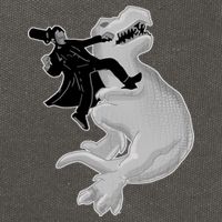 Abe Vs T-Rex Cotton Canvas Backpack