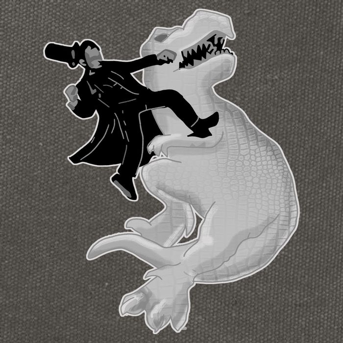 Abe Vs T-Rex Cotton Canvas Backpack