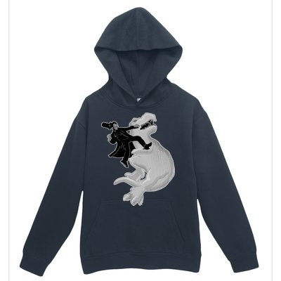 Abe Vs T-Rex Urban Pullover Hoodie