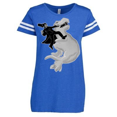 Abe Vs T-Rex Enza Ladies Jersey Football T-Shirt