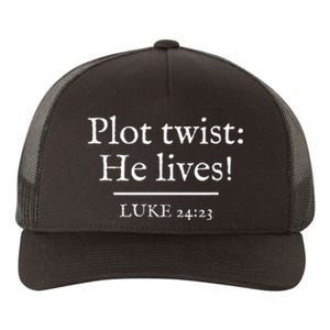 Awesome Black Easter Plot Twist He Lives Yupoong Adult 5-Panel Trucker Hat