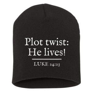 Awesome Black Easter Plot Twist He Lives Short Acrylic Beanie