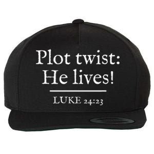 Awesome Black Easter Plot Twist He Lives Wool Snapback Cap