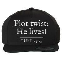 Awesome Black Easter Plot Twist He Lives Wool Snapback Cap