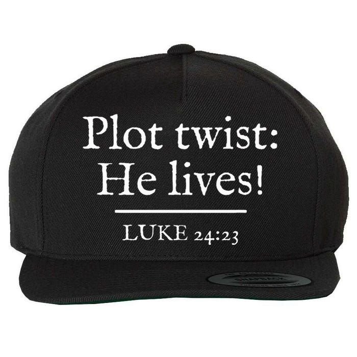 Awesome Black Easter Plot Twist He Lives Wool Snapback Cap