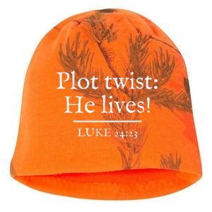 Awesome Black Easter Plot Twist He Lives Kati - Camo Knit Beanie