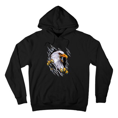 American Bald Eagle With Claws Hoodie