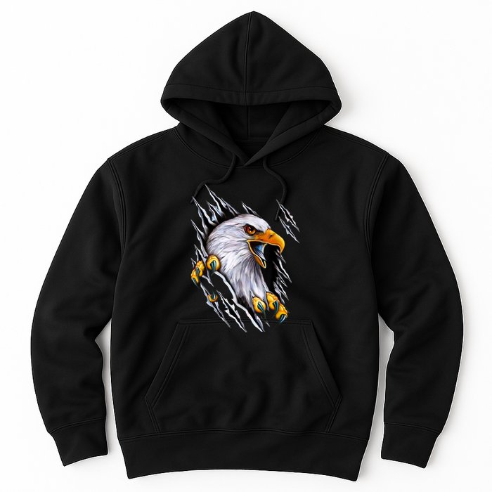 American Bald Eagle With Claws Hoodie