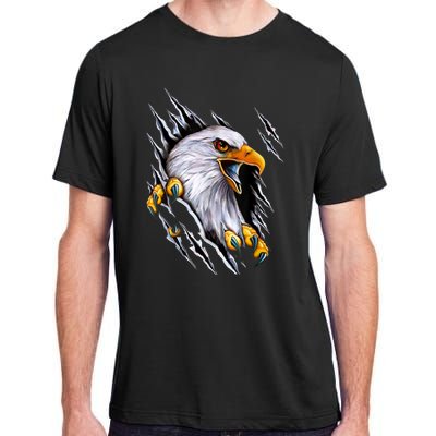 American Bald Eagle With Claws Adult ChromaSoft Performance T-Shirt