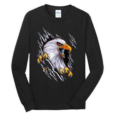 American Bald Eagle With Claws Tall Long Sleeve T-Shirt