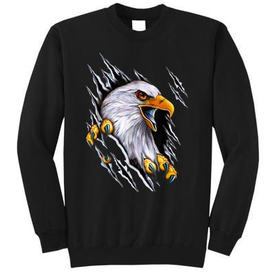 American Bald Eagle With Claws Tall Sweatshirt